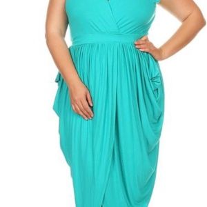 Wrapped Sleeveless Relaxed Maxi